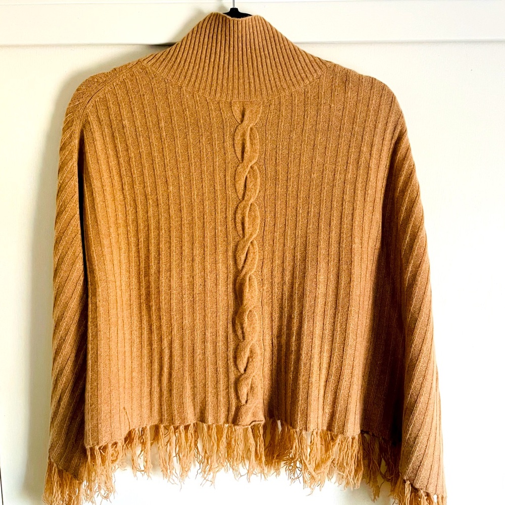 Max Studio Cashmere Poncho Shawl One Size